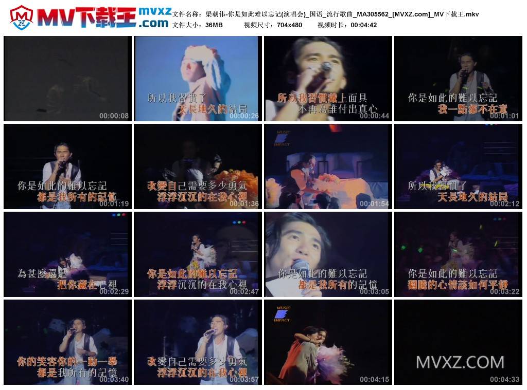 梁朝伟-你是如此难以忘记(演唱会)_国语_流行歌曲_MA305562